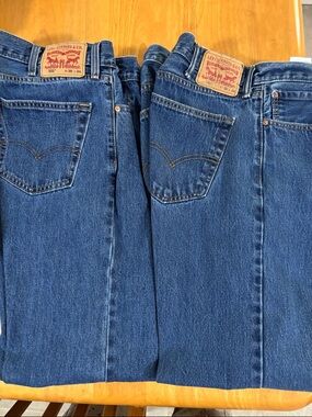 Levi's Twin Medium Blue Straight-Leg Jeans Pair